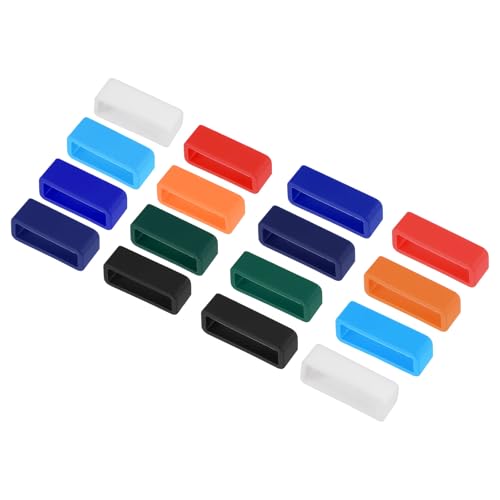 Anneaux de fixation en caoutchouc silicone multicolores de 22 et 20 mm pour montre