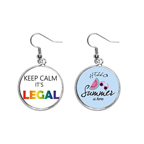 Pendientes arco iris LGBT estilo sandía para lucir este verano