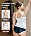 LODAY Compression Tank Tops for Women Tummy Control Shapewear Seamless Body Shaper Workout V-Neck Camisole Cami Tops (White, XXX-Large)