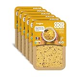 Couscous Oriental Trevijano: 6 Schalen à 300 g. Ohne Zusatzstoffe und Konservierungsmittel, nur getrocknete pflanzliche Zutaten: Couscous, Zwiebel, grüne Paprika, rote Paprika, Curry.