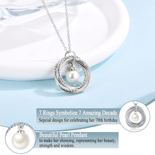 30th 40th 50th 60th 70th 80th 90th Birthday Gifts for Her Women, Birthday Necklace with Sweet Birthday Card for Women Mom Wife Grandma Nana Daughter Sister Aunt Niece Friend3