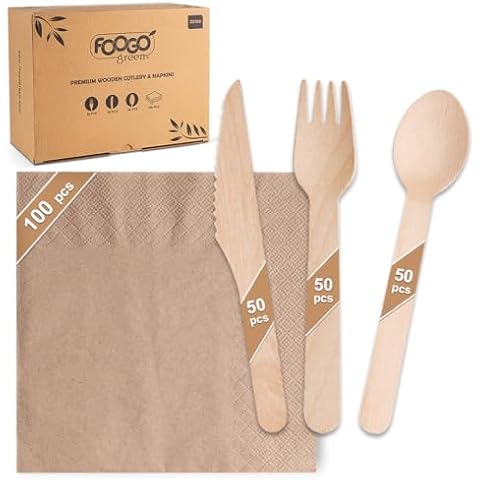 Couverts jetables en bois FOOGO Green Cover