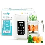 BooBoo Baby PuréePro 5 in 1 Baby Food Maker, Multifunctional Puree Blender Processor, Auto Cooking & Grinding Chopper, Includes Steamer, Bottle Warmer, Steriliser & Self Cleaning Operation