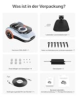 Segway Navimow i220 LiDAR mit Garage M + 4 Sätze Klingen, Mähroboter ohne Begrenzungskabel für 2000 m², bis 45% Steigung, Solid-State LiDAR + Vision, Auto-Kartierung, Ohne Antenne, Integriertes 4G – Ansicht 8