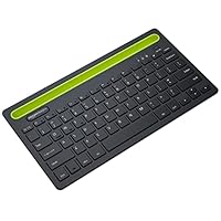 Amazon Basics Wireless Bluetooth Multi-Device Keyboard for Windows, Apple iOS Android Or Chrome, Compact Space-Saving Design, for Pc/Mac/Laptop/Smartphone/Tablet (Black)