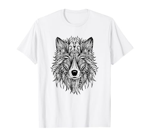 Mandala Lupo camicia, Yoga Namaste Nativo Americano Sciamanico Maglietta