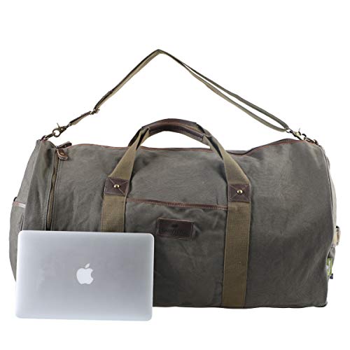 Classical Vintage Oxford Sports Bag with Coating Hardware Accessories Soft Duffels Travel Bag (L)