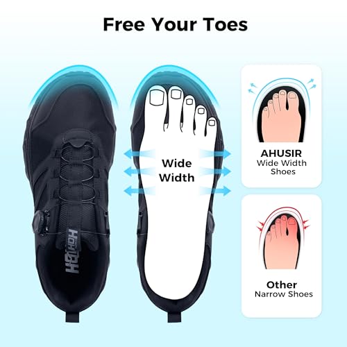 Image of Wide Walking Shoes for Men Arch Support Plantar Fasciitis Tennis Sneakers Non Slip Casual Athletic Running Shoes