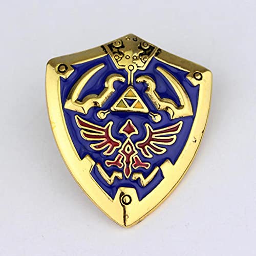 HCMA Nouveau DesignThe Legend of Zeldas Bouclier Broche Bijoux Broche Bijoux en Métal Badge Broche Fans Cadeaux