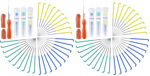 Image of Mayboos 30 Pcs Wool Felting Needles, 3 Colors, 36-40 Gauge, Color Coded Tool Kit with Needle Box (Pack of 2)
