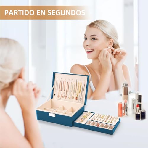 Consejos para Comprar Cajas y organizadores de joyas al mejor precio. 8 Cajas y organizadores de joyas marca NEWKIBOU (2)