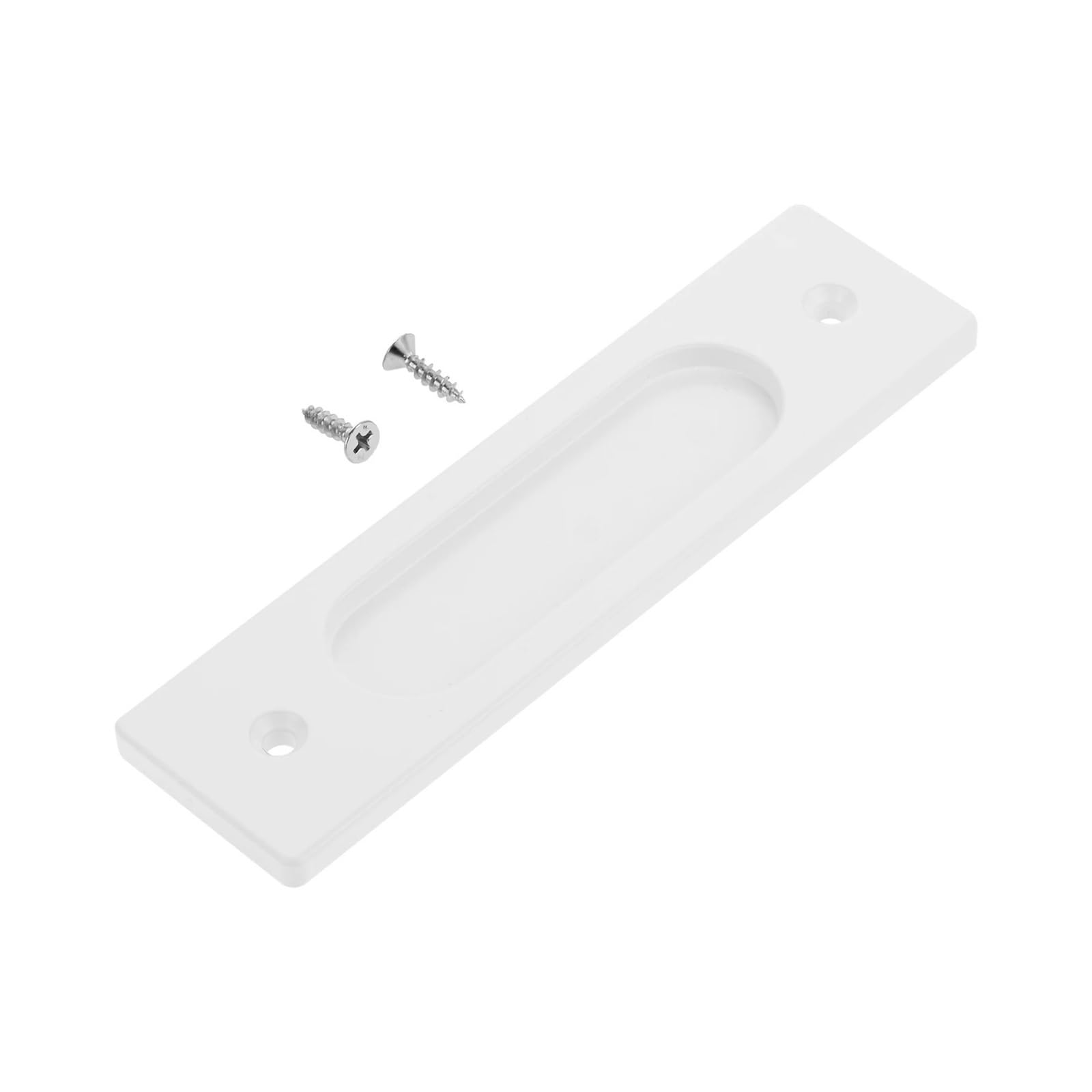 1 Set Barn Sliding Pull Handle w/Screws for Sheds, Gates & Garages(White)