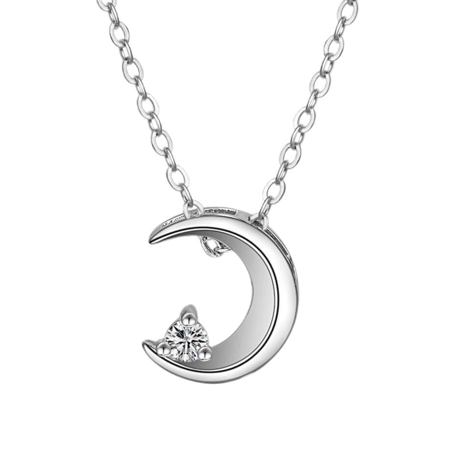 Collier court de lune femme avec sa chaîne de la clavicule idée cadeau