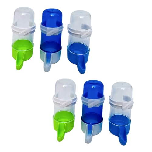 POPETPOP 6Pcs Automatic Pet Drinking Fountain for Birds Random Colors Parrot Water Feeding Tool Automatic Water Bowls for Birds