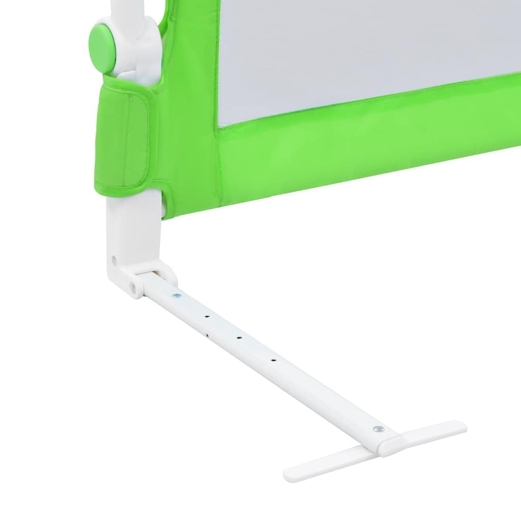 Barrera de seguridad para niños pequeños, 180 x 42 cm, verde, protección anticaídas para cuna, plegable, de metal y poliéster