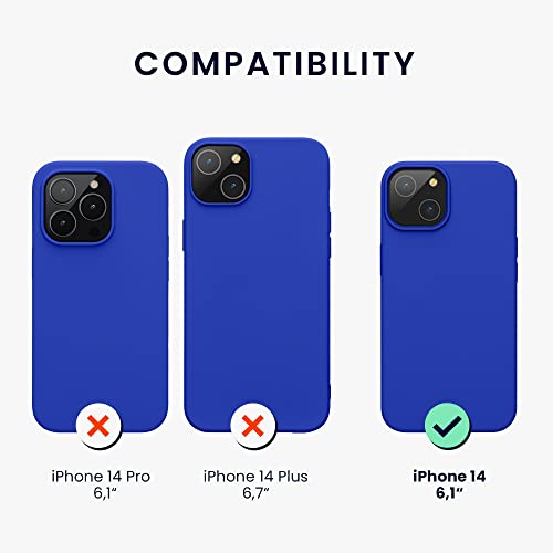 kwmobile Case for iPhone 14 Case - Slim Soft TPU Silicone Cover - Works with Wireless Charging - Baltic Blue - Image 2