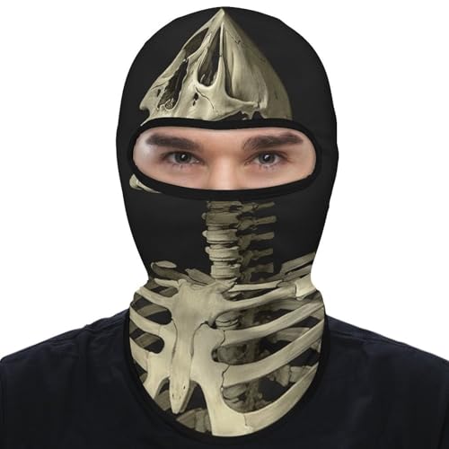 Pasamontaña esquelético para hombre y mujer, máscara facial transpirable con protección solar para senderismo, ciclismo, correr y conducir