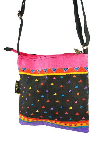 Laurel Burch Crossbody Purse Zipper Top 10"X10", Feline Friends, Multicoloured2