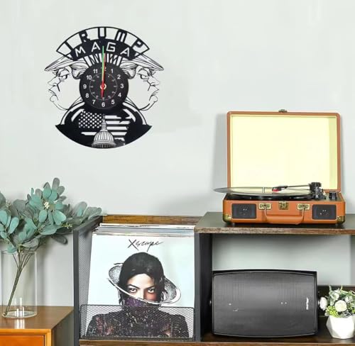 Reloj de Pared Vinilo con Diseño Trump Negro miniatura 5