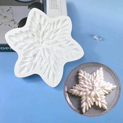 XiaoShenLu Płatek śniegu silikonowa forma do ciasta, DIY pieczenia deser mus ciasto czekolada galaretka forma