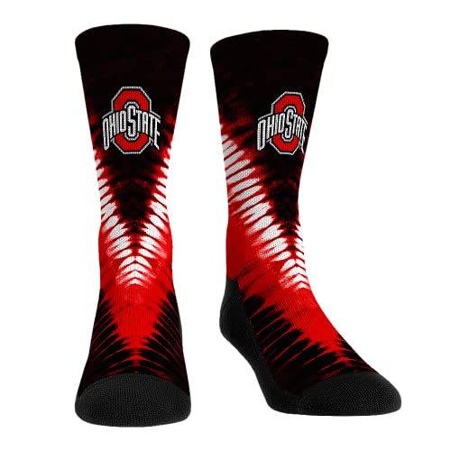 Rock Em NCAA Ohio State Buckeyes - V Shape Tie Dye Socks (S-M)