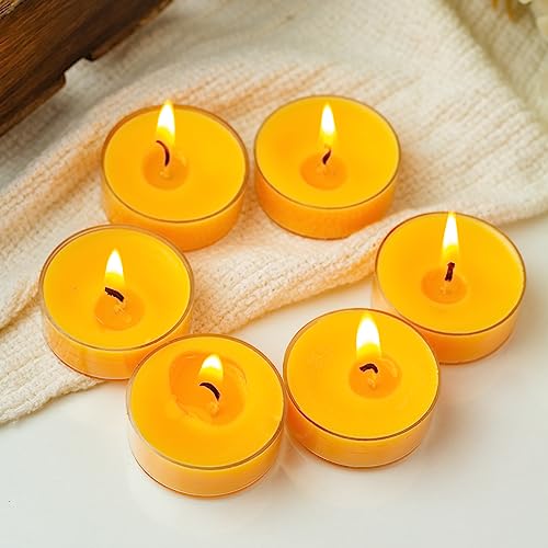 Image of AuraDecor Scented Soy Wax Acrylic Tealight Candle, Organic Luxury Aroma, Aromatic /Aromatherapy Candle || Long Lasting Burning Time (Pack of 1, Spanish Guwaicwood & Lily)
