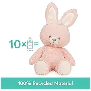 GUND Baby Sustainable Bunny Plush, Stuffed Animal Made from Recycled Materials, Gift for Babies and Newborns, Pink/Cream, 13” GUND Baby Sustainable Bunny Plush Stuffed Animal Made from Recycled Materials Gift for Babies and Newborns PinkCream 13