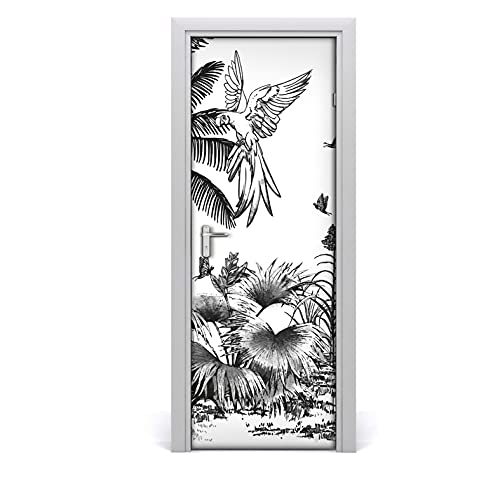 Mural de puerta infantil con diseño Safari Jungle para dormitorio y cuarto de juegos 2
