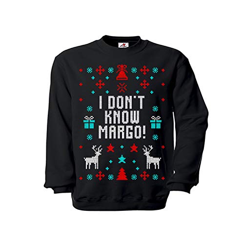 Copytec Pullover I Don't Know Margo Christmas Winter Jumper Knitting Pattern Gift #35828, black, XX-Large