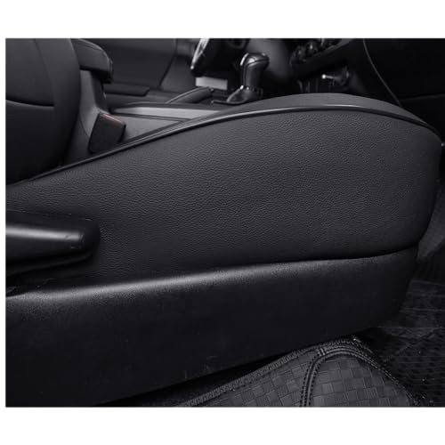 Image of EKR Custom Fit Tacoma Car Seat Covers for Toyota Tacoma 2016 2017 2018 2019 2020 2021 2022 2023 Access Cab -Full Set,Faux Leather(Black)