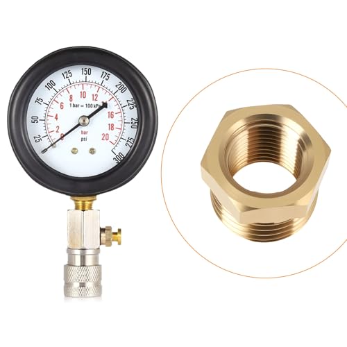 Create idea 2 Stück Messing Reduziernippel Kurz M14x1.5 Stecker auf M10x1.0 Buchse Adapter 11,4x14mm für Manometer