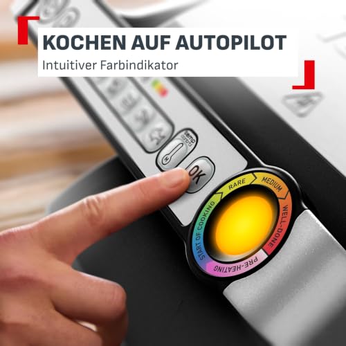 Tefal OptiGrill+ Kontaktgrill, 6 Programme, Garstufenanzeige, abnehmbare Platten, manueller Modus… – Ansicht 4
