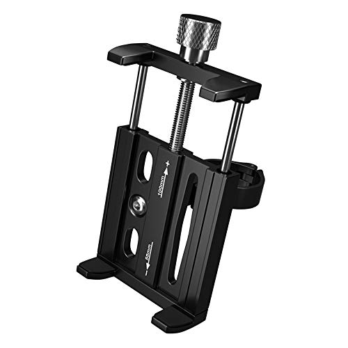 Leeofty Suporte para telefone de bicicleta em liga de alumínio Suporte para telefone ajustável para