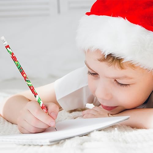 48 lápices navideños con borradores para niños miniatura 6