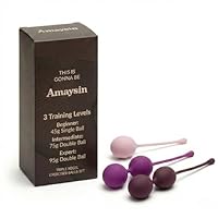 Amaysin Liebeskugeln für die Frau aus Medizinischem Silikon - Liebeskugeln Beckenboden Training Anfänger Set mit 3 Beckenboden Kugeln für Frau - Sexspielzeug Kugeln für Beckenbodentraining - Kegel