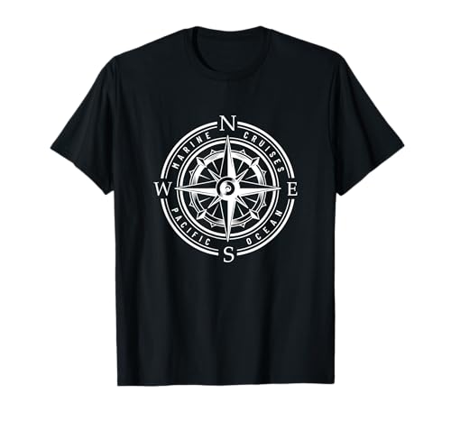Kompass maritimes Design Kompass Kapitän Seemann Ozean T-Shirt