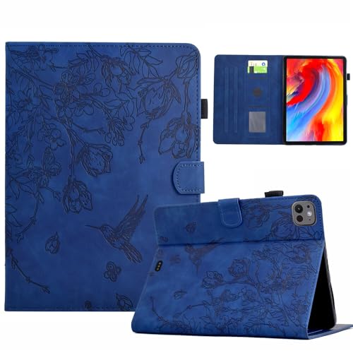 Étui iPad Pro 11 pouces 2020 bleu foncé anti-rayure avec rabat cuir
