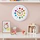 Warmiehomy Kinder Wanduhr Regenbogen Uhr Wand Groß 30cm Bunt Zahlen, Moderne Wanduhr ohne Tickgeräusche, lautlose Lernuhr, Geräuschlose Küchenuhren fürs Kinderzimmer Wohnzimmer Schlafzimmer Weiß