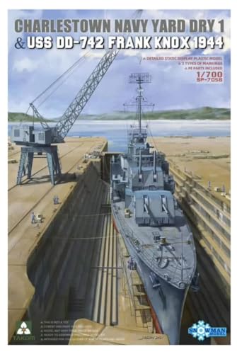 Maquette bateau USS DD-742 Frank Knox 1944 avec cale seche Charlestown TAKOM