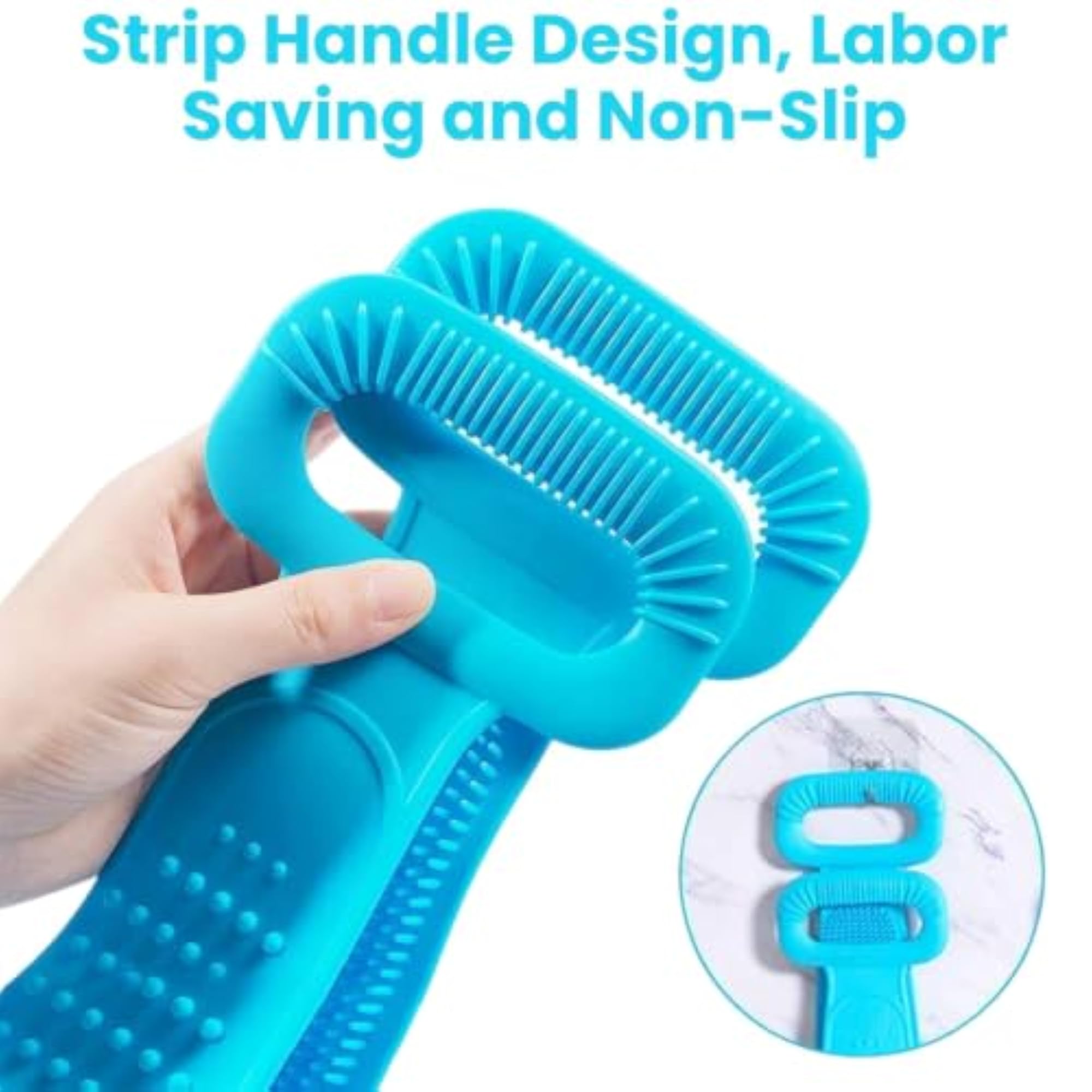 Silicone Bath Body Brush, Soft Handheld Exfoliating Scrubber