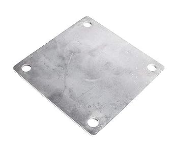 Metal Base Plate, Steel, 3.5 x 3.5, 8ga