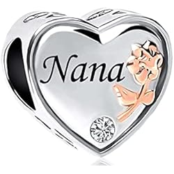 Anillo Pandora Primer Amor MiniJewelry Dije de amor para pulseras y collares con colgante de corazón de oro rosa, cuentas plateadas, regalos para tía, prima, sobrina, familia, Cobre Zirconia cúbica, No es una piedra preciosa