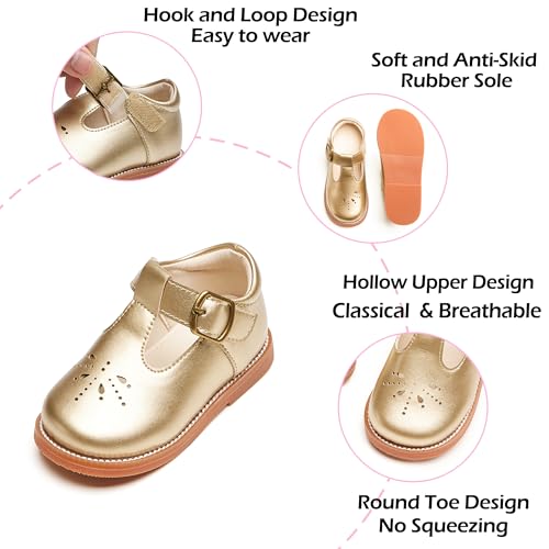 Image of PHIRAMIN Toddler Girl Mary Jane Dress Shoes-Little Girl School Uniform Shoes for Wedding Party