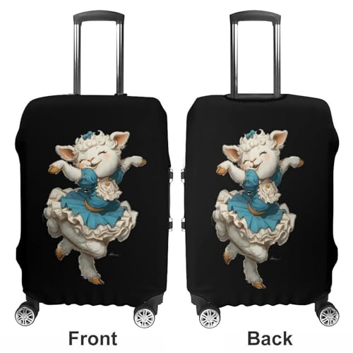 Dance Lamb Funny Travel Luggage Cover Baggage Suitcase Cover Protector Skins 19-32 Inch3