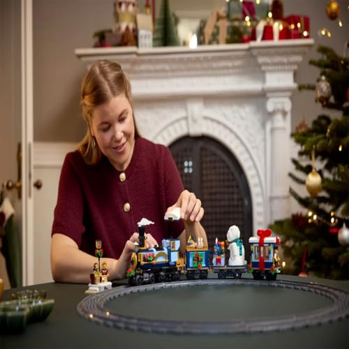 Image of LEGO Icons 10361 Holiday Express Train - 956 Pieces Festive Collectible Set for Adults (18+)