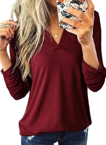 Image of Dokotoo Womens Tops Plaid Cotton Cuffed 3 /4 Sleeve Shirts Blouses