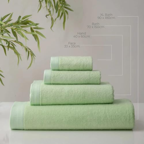 Image of Spread Spain Bamboo Towels for Bath, Towels for Bath Large Size, Bamboo Bath Towel High Absorbent & Soft, 360 GSM, 4pc Set Bath Towel for Men /Women