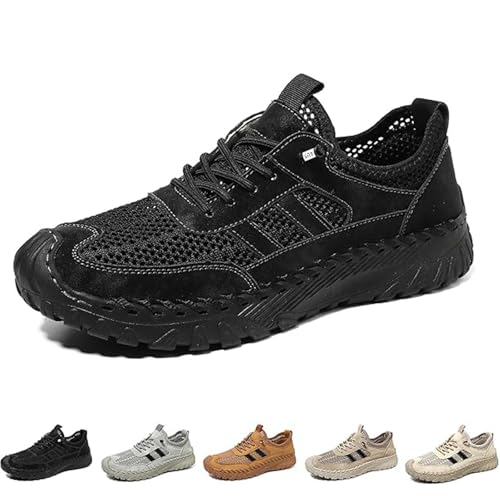 Zenfaze Orthopedic Shoes for Men,Solid Arch Support Breathable Hollow Mesh,Slip On Orthopedic Hiking Shoes
