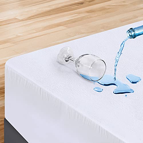 Utopia Bedding Wasserdichter Matratzenschoner 140 x 200 cm, Premium Terry Matratzenbezug 200 g/m², atmungsaktiv, rundum… – Bild 5