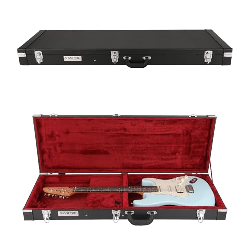 Image of GHOSTFIRE Electric Guitar Standard 39-Inch Hard Case for ST /TL /JAG, V-EG | Portable Hard-Shell Case With Lock, Super Thick Case Fit for Guitar, Soft Velvet Lining Suitable Inner Design